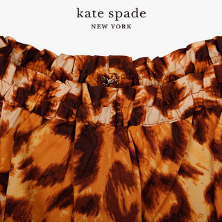 kate spade ks 女士时髦豹纹圆领连衣裙