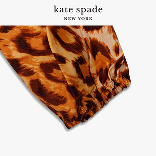 kate spade ks 女士时髦豹纹圆领连衣裙