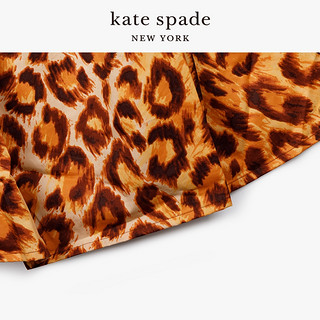 kate spade ks 女士时髦豹纹圆领连衣裙