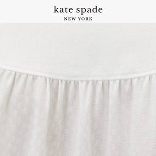 kate spade ks 女士流体提花上衣花边小圆领飘带领结时尚优雅甜美