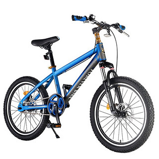 永久（FOREVER） 自行车18/20寸单速双碟刹青少年学生越野单车士 18寸极光蓝