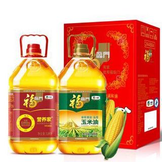 福临门 食用油 玉米油+营养家调和油3.09L*2 节日礼盒 送礼必备 京东JOY联名款 *2件