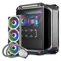 COOLER MASTER 酷冷至尊 C700M  E-ATX机箱 半侧透 黑色+冰神P360 银色 水冷散热器