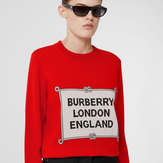 BURBERRY 博柏利 女士羊毛针织衫 80252941 亮红色 M