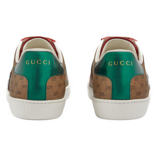 GUCCI 古驰 Ace系列 哆啦A梦联名 女士休闲板鞋 655034 2SZ10 9765 米色/乌木色 37