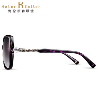 海伦凯勒太阳镜女款 闪耀水晶手工打造娇柔气质时尚风范墨镜H8507 魅色酒红P10