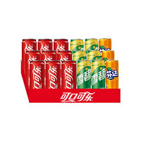 Coca-Cola 可口可乐 可乐*12+雪碧*8+芬达*4 有糖汽水 碳酸饮料  330ml*24瓶