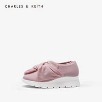 CHARLES＆KEITH女鞋冬季CK9-71700075扭结装饰儿童舒适休闲鞋 粉红色Pink 26