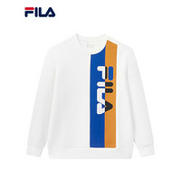 FILA 斐乐官方套头卫衣男子2020冬季新款休闲时尚运动套头衫宽松 标准白-WT 175/96A/L