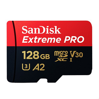 SanDisk 闪迪 128GB TF（MicroSD）存储卡U3 C10 V30 A2 4K 至尊超极速移动版内存卡 提速升级 读速200MB/s