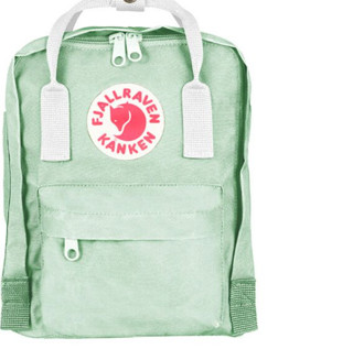 FJÄLLRÄVEN 北极狐 Kanken Mini系列 男女款休闲运动双肩包 23561 600-106 薄荷绿/冷白色 7L