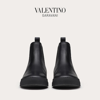 VALENTINO GARAVANI/华伦天奴男士新品 VLTN TAG BEATLE 小牛皮靴 UY0S0D89YBH0NO （40.5、黑色）