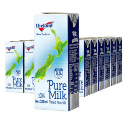 新西兰进口牛奶纽仕兰3.5g蛋白质全脂纯牛奶乳品 250ml*24 整箱装 *3件
