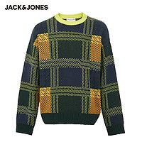 JackJones 杰克琼斯 220325005 情侣格纹针织衫