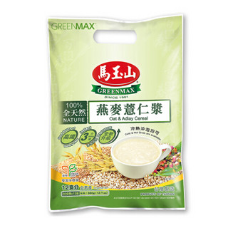 中国台湾进口 GREENMAX马玉山 燕麦薏仁浆营养早餐代餐粉 30g*12包/袋