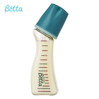 Betta（蓓特）PPSU奶瓶蓝绿色120ml 宝宝婴儿奶瓶 新生儿十字形奶嘴奶瓶