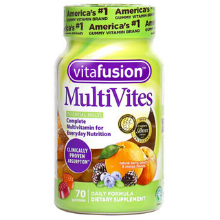 vitafusion 进口超市 vitafusion成人复合多种维生素软糖 均衡营养 70粒美国进口