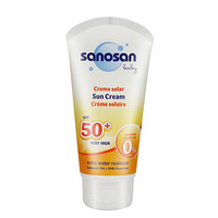 sanosan 哈罗闪 进口超市 哈罗闪（ sanosan） 婴儿防晒霜 防晒乳  SPF50+ 75ml 宝宝儿童防晒霜 温和无刺激防紫外线面部