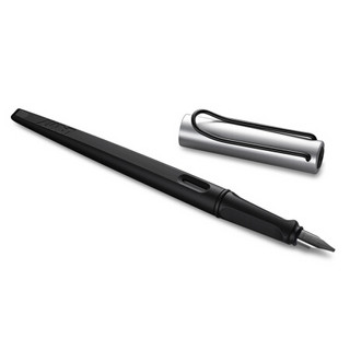 LAMY 凌美 钢笔 JOY喜悦系列 银帽黑杆 1.5mm 礼盒装