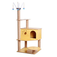 伊萨猫爬架猫窝猫树一体四季猫抓柱小型通天柱多层猫跳台别墅猫咪用品 猫爬架（款式三）