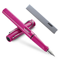 德国进口 凌(LAMY)钢笔签字笔墨水笔Safari狩猎者商务办公礼品笔 粉色F尖练字钢笔（德国银灰环保盒装）
