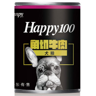 顽皮(Wanpy)宠物狗粮 狗罐头 狗湿粮 Happy100系列 角切牛肉罐头 375g* 375g*24罐 混合口味