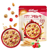韩国进口 家乐氏(Kellogg’s)水果麦片 蔓越莓谷兰诺拉即食谷物代餐水果麦片 营养早餐燕麦片500g