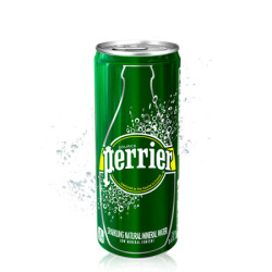 perrier 巴黎水 法国原装进口 原味气泡水矿泉水 250ml*35罐 整箱装