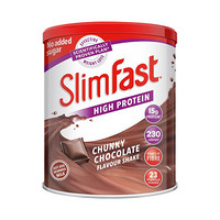 英国进口SlimFast代餐奶昔膳食纤维低卡高蛋白代餐粉饱腹巧克力味奶昔粉450g/罐