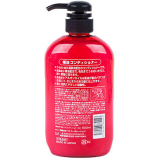 日本进口 熊野油脂(Horse oil) 椿油无硅油护发素 600ml/瓶 弱酸性 有效清洁 发根滋养