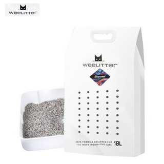 Weelitter小恶魔猫砂玉米绿茶活性炭2.0豆腐渣植物猫沙18L 快速结团 活性炭砂 18L*3（一箱）