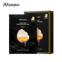 JMsolution奢耀焕润艾地苯鸡蛋营养保湿面膜 10片/盒 韩国进口JM面膜 弹力肌肤 面膜男女通用 进口超市