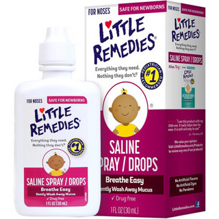 little remedies 美国进口小鼻子宝宝儿童生理盐水滴鼻剂30ML