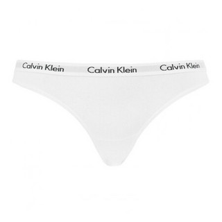 Calvin Klein 女士简约舒适内裤 时尚Logo边三角内裤3条装 QD3588E 黑白灰 L