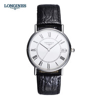 浪琴 ( LONGINES) 瑞士手表 瑰丽系列 时尚轻奢儒雅 皮带石英男女中性表 L4.819.4.11.2