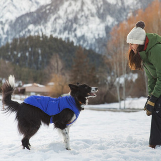 美国RW拉夫威尔ruffwear  雪穴防寒服 狗狗外出户外防风保暖衣服棉衣大中小型犬 哈克贝里蓝 XL胸围91-107cm