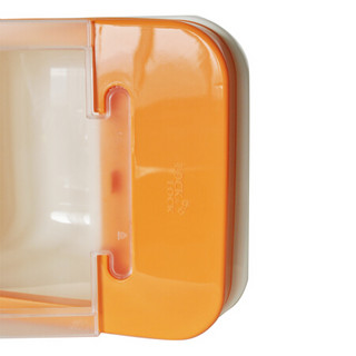 乐扣乐扣（LOCK&LOCK） 米桶大容量塑料保鲜盒 五谷物桶杂粮箱米箱 家用厨房收纳箱简约带滚轮 橙色(可装8KG大米)