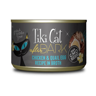 Tiki Cat猫罐头黑夜传说系列美国进口猫咪零食主食罐头猫粮156g 鸡肉+鸭肉156g