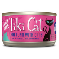 蒂基猫Tiki Cat猫罐头泰国进口主食罐头猫粮 烧烤系列 烤金枪鱼+蟹肉170g