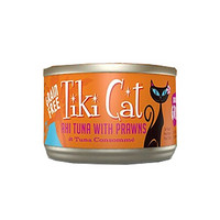 蒂基猫Tiki Cat猫罐头泰国进口主食罐头猫粮 烧烤系列 黄鳍金枪鱼+明虾佐金枪鱼高汤170g