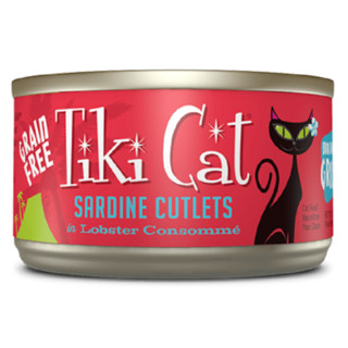 蒂基猫Tiki Cat猫罐头泰国进口主食罐头猫粮 烧烤系列 烤沙丁鱼+龙虾汤170g