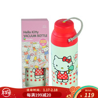 乐扣乐扣 卡通不锈钢儿童保温杯 一键式茶杯 手提带保温水瓶 手提带红色