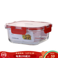 LOCK&LOCK 耐热玻璃保鲜盒 正方形 800ml