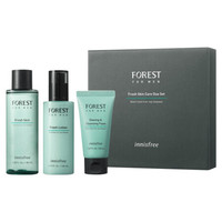 韩国进口 悦诗风吟 Innisfree 森林男士清爽控油护肤品化妆品套装礼盒（爽肤水，乳液，洗面奶）补水保湿平衡