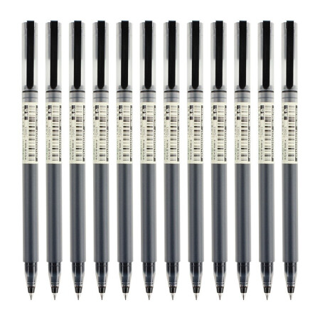 HERO 英雄 G083 拔帽中性笔 黑色 0.5mm 12支装