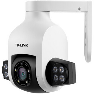 TP-LINK400万室外防水全彩夜视PoE供电球机360°全景云台网络高清摄像机声光报警智能巡航手机远程