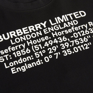 BURBERRY 博柏利 女士圆领短袖T恤 80246281 黑色 M