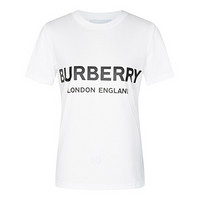 BURBERRY 博柏利 女士圆领短袖T恤 80088941 白色 M