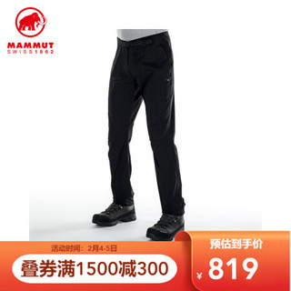 MAMMUT/猛犸象 AEGILITY 运动裤男弹力修身裤速干裤 1022-00270 钛灰色 L