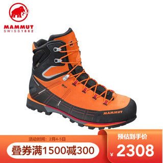 MAMMUT/猛犸象 Kento 男鞋户外GTX防护高帮登山/山地徒步靴 黄色-黑色 44.5